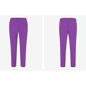 Theory Treeca Pull-On Trousers Admiral Crepe Pants Purple Sz 00 NWT 398